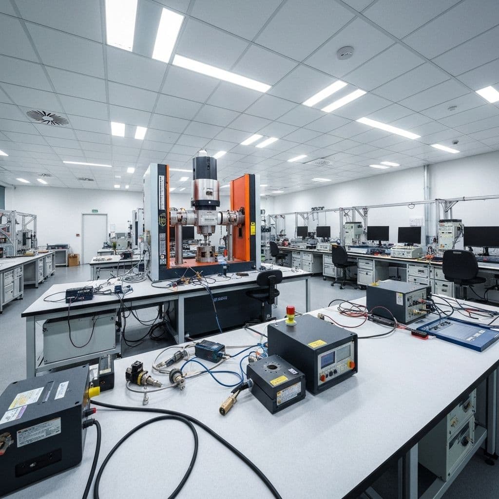 Electrical testing laboratory equipment for panel validation